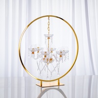 2025 moderne or métal cristal décoration de mariage haute qualité fleur support 80CM Table ornement accessoires de mariage Stock