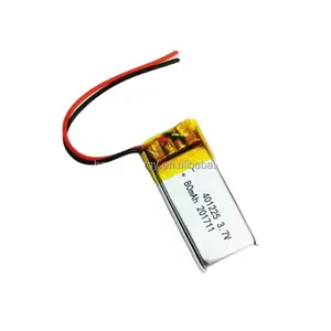 Sensor battery 401225 3.6v 3.7V 80mah rechargeable lithium polymer battery for child watch