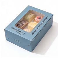 Boîte à dessert de haute qualité avec fenêtre, emballage de pâtisserie en gros, boîte d'emballage de gâteau avec impression numérique