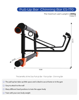 Barre de traction pour porte multiprise Supports de trempage pliants pour mentonnière Training Pull-Bar Cadre de porte pour la salle de sport à domicile