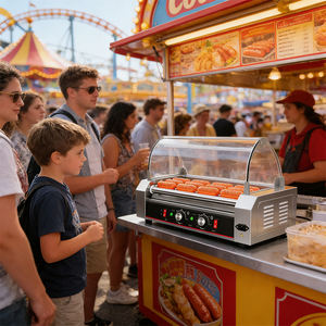 Parrilla Comercial para Hot Dogs con Protección Contra Sobrecalentamiento y Apagado Automático, Segura y Confiable para Concesiones en Recintos Deportivos - Product Image 1