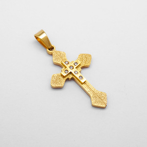Hip Hop Double Layer Cross Religious Anti Non Tarnish Free WaterProof Stainless Steel Fashion Jewelry Pendant <b>Necklaces</b> <b>for</b> <b>Men</b> - Product Image 2