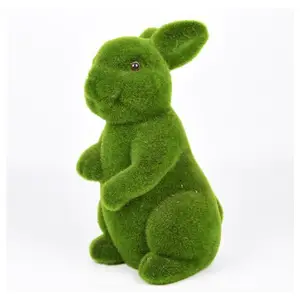 Escultura de hierba Artificial duradera, escultura de Animal, planta verde para decoración de parque