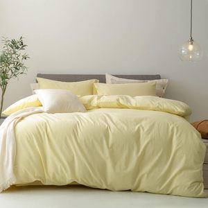 ملاءات سرير رخيصة وصفراء خفيفة أطقم لحاف أغطية سرير طقم مفارش سرير لحاف بحجم كينج - Product Image 2