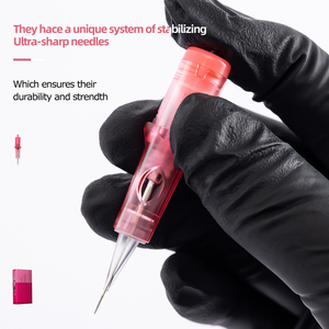 XNET <strong>Pink</strong> Permanent Makeup Eyebrows Eyeliner Lips Microblading RL F SMP P M U Cartridge Tattoo <strong>Needles</strong> - Product Image 4