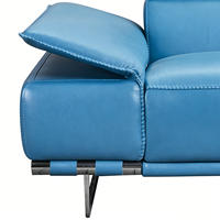 Canapé sectionnel électrique moderne en forme de L avec appui-tête réglable et pieds hauts, canapé de luxe à mouvement électrique pour la maison