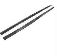 Jupes latérales en fibre de carbone brillante pour Mercedes-Benz Classe C W205 C63 C300 C200, kit d'extensions de spoiler de pare-chocs latéral, 4 pièces