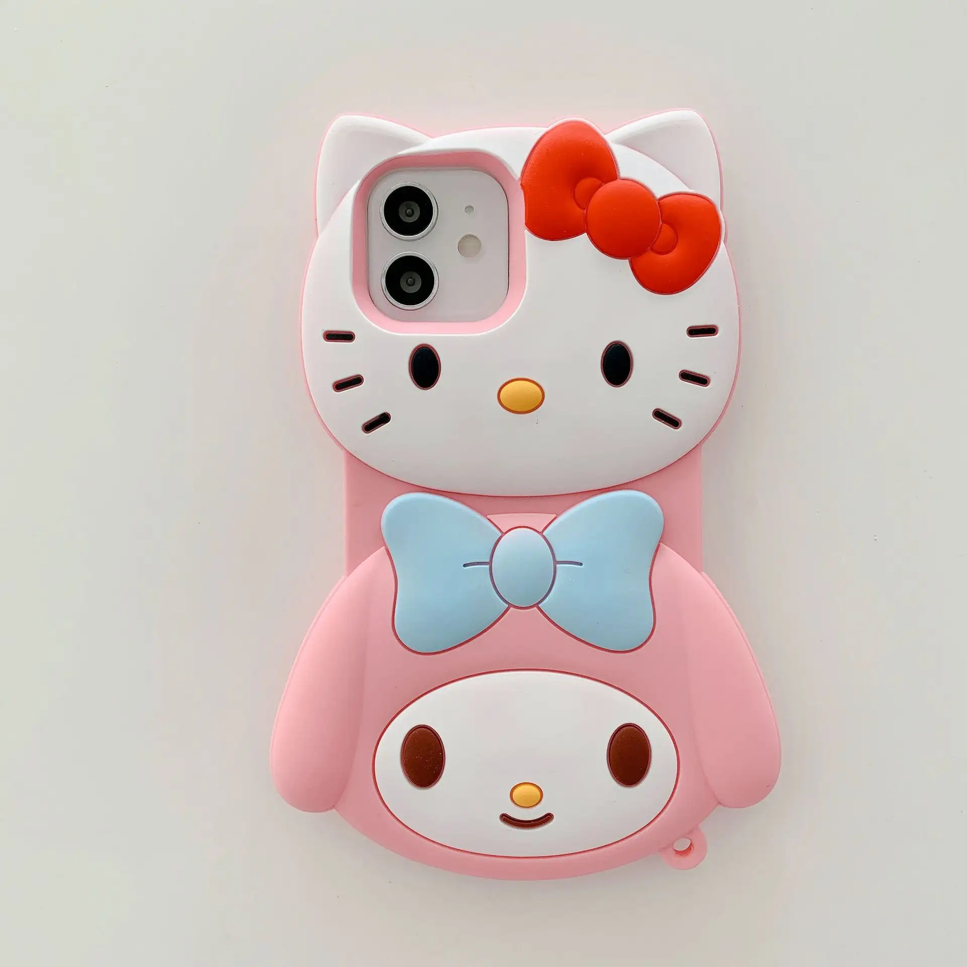 Factory direct sale KT Cat Cartoon Pink 3D Silicone suitable for iPhone 13/12/11 pro max soft phone case