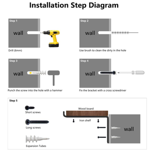 Ensemble de 2 étagères murales en bois rustiques et antiques pour le rangement et la présentation - Product Image 6