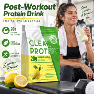 Proteine Isolate del Siero di Latte in Polvere Gusto Limone 20g Proteine Post Allenamento Miscela per Bevande Sportive OEM ODM Produttore Private Label - Product Image 2