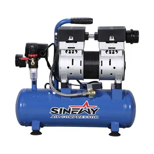 Sinewy 9L 0.75Kw 1Hp 220V Compressor de ar de pistão ultra industrial de alta pressão sem óleo dental