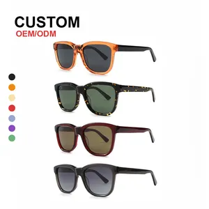 Lentes De Sol UV400 Polarized Oem Grey Lens Classic Women Mens Designer Retro Vintage Acetate Sunglasses