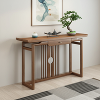 Armoire d'entrée en bois d'orme noir et or, design minimaliste, meuble de présentation pour entrée, adapté au salon et à l'hôtel