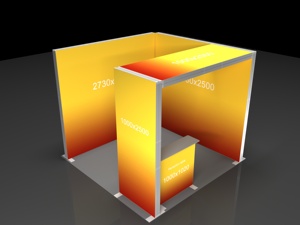 Aoli đôi vòm cách hình dạng triển lãm thương mại gian hàng hai mặt <span class=keywords><strong>lightbox</strong></span> với L hình dạng triển lãm thương mại gian hàng Modular ánh sáng Hộp triển lãm - Product Image 2