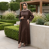Robes Abaya Ouvertes Élégantes et Modestes, Couleur Unie, Cardigan Perlé, Kimono, Robe Longue Jubah pour l'Aïd Musulman, Vêtements Arabes Islamiques