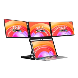 Small MOQ 15.6 inch Horizontal Quad Monitor for 12-18.5 inch laptop screen extender portable monitor for Win& Mac - Product Image 1