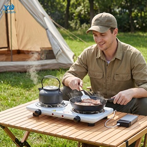 <span class=keywords><strong>Plaque</strong></span> chauffante électrique double tête 2000w, cuisinière domestique, utilisation en plein air, camping, voyage, <span class=keywords><strong>plaque</strong></span> chauffante à bobine avec <span class=keywords><strong>2</strong></span> brûleurs - Product Image 6