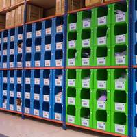 Bac de rangement empilable en PP de haute qualité à ouverture frontale avec conception de prélèvement facile pour vêtements et chaussettes, recyclable