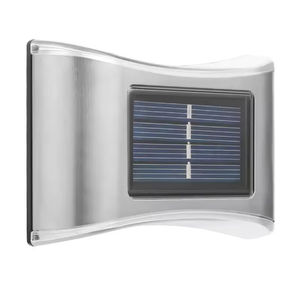 Lámpara de Pared LED Solar de Acero Inoxidable para Exteriores con Luz Diurna de 6000K, Impermeable para Iluminación Nocturna de Jardín, 50000 Horas de Vida Útil - Product Image 1