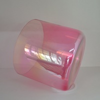 Bols chantants en cristal HF vente en gros Rose rouge lumière cosmique couleur son guérison bols sonores en cristal bol chantant en quartz