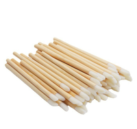 Baguette à lèvres floquée en bambou écologique Applicateur de lèvres Extension de cils Spoolies Brosse de nettoyage