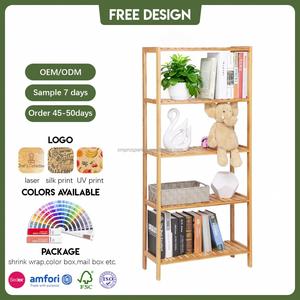 Estante de Almacenamiento de Baño Moderno de Bambú, Tipo Soporte, Multifuncional, para Sala de Estar, Dormitorio, Cocina, Ahorro de Espacio - Product Image 6