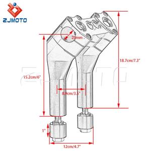 Elevador de manillar estilo extraíble de 6 "+ 1", montaje de barra gruesa de 25mm para <span class=keywords><strong>Harley</strong></span> Dyna Softail Street <span class=keywords><strong>Bob</strong></span> Sportster XL 883 1200 FXR FXBB - Product Image 2