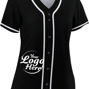 Camiseta de Béisbol Lisa para Hombre y Mujer, Camiseta Casual de Manga Corta con Botones - Product Image 5