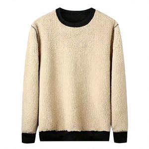 เสื้อสเวตเชิ้ตผู้ชาย แขนยาว คอกลม ผ้าฟลีซเนื้อนุ่ม สีพื้น ทรงปกติ ใส่สบาย เหมาะสำหรับฤดูหนาว ไม่เป็นขุย - Product Image 2