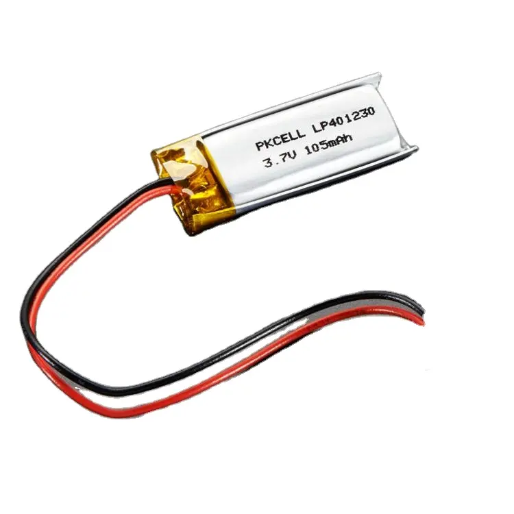 PKCELL 최고 품질 3.7v 105mah 리튬 폴리머 배터리 울트라 얇은 lipo 배터리 401230 헤드셋