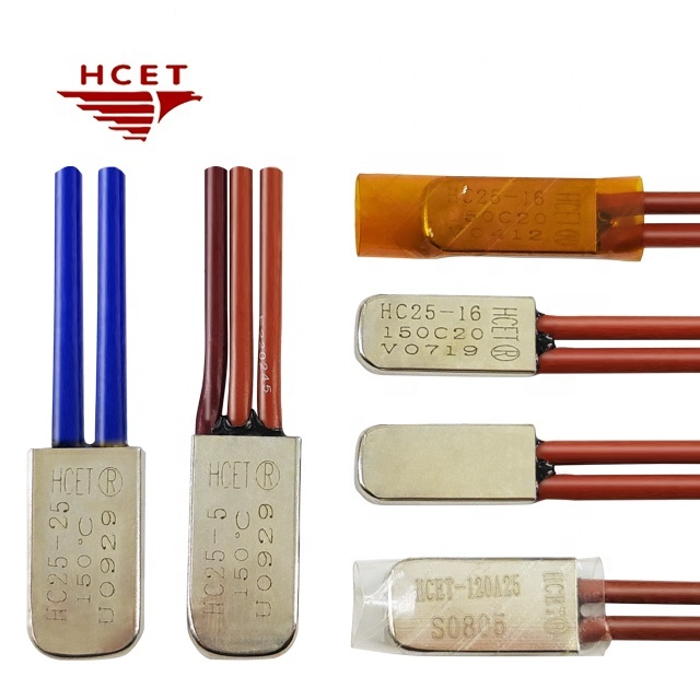 HC25 High Quality 250V Thermal Overload Switch Motor Protector with RoHS for Oil Pumps Big Current Thermal Switch