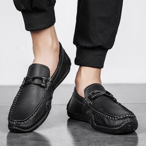 Haute qualité hommes mocassins luxe italien à la main en cuir chaussures à la mode bureau formel sans lacet <span class=keywords><strong>bateau</strong></span> chaussures Banquet chaussures de mariage - Product Image 5