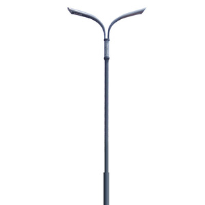 Fabricante original de farolas LED municipales, farolas de doble cabezal galvanizadas de doble brazo para postes altos, iluminación vial - Product Image 2