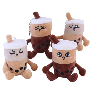 Niedliche Plüschtiere Boba Plüschfigur Leuchtender Schlüsselanhänger Kawaii Milchtee-Tasse Puppe Weicher Umweltfreundlicher Langlebiger Charm-Anhänger Accessoires - Product Image 2