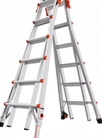 Échelle pliante en alliage d'aluminium Xinxing XX-ALSL06, haute résistance, 5 marches, capacité de charge 300 kg/300 lb, verrouillage manuel, escalier de gymnastique