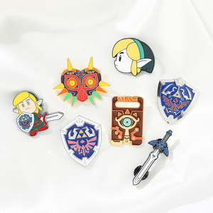 Chine fabricant mode mignon dessin animé Anime <span class=keywords><strong>Zelda</strong></span> lien broche insigne en métal épinglette pour les Fans cadeau - Product Image 1