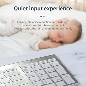 Tùy chỉnh bàn phím không dây Kim Loại Mỏng Có thể sạc lại Bàn phím số cho máy tính máy tính xách tay - Product Image 3