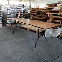 Tables pliantes en contreplaqué 30 * 96 pouces pour banquet