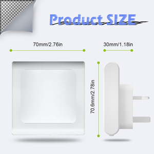 Durable Square LED Dusk to Dawn Night <b>Light</b> 2700K Warm White Stepless Dimmable EU UK US <b>Plug</b> OEM Manufacturer - Product Image 3