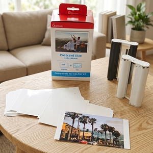 Papier photo brillant Selphy, papier photo Kp108in compatible avec <span class=keywords><strong>Canon</strong></span> 4" x 6'' pour <span class=keywords><strong>Canon</strong></span> <span class=keywords><strong>CP1300</strong></span> CP1500 CP1200 CP1000 - Product Image 4
