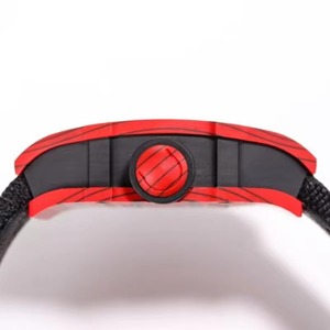 Montre multifonction de luxe pour homme, rouge et noir, en fibre de carbone NTPT, squelette, tourbillon automatique, mécanique, sport, course - Product Image 5