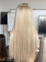 Perruque de luxe sur mesure 13x5 HD Lace Front en cheveux humains, dentelle invisible, sans colle, avec ligne de cheveux naturelle, perruque Balayage pour femmes caucasiennes