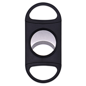 Stainless Steel Cigar Cutter Double Bladed Black V Shape For <b>Smoking</b> Accessories - Product Image 4