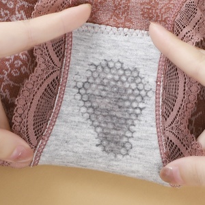 Braguitas de encaje sexy de cintura media para mujer, estilo palaciego japonés, talla grande, con entrepierna de nailon/poliéster, control de abdomen y efecto levanta glúteos, jacquard. - Product Image 4