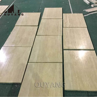 QUYANG – carreaux de mur en pierre naturelle, grande taille, poli d'italie, marbre de travertin romain Beige, vente en gros