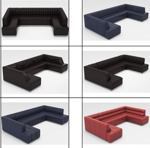 Mobilier sur mesure pour projets commerciaux : Sièges modulaires haut de gamme avec base en acier inoxydable pour clubs - Product Image 2