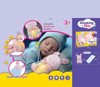 Jouet en peluche respirant pour enfants avec des sons de battements de cœur, musique de liquide amniotique, compagnon de sommeil interactif, lapin koala, cadeaux pour bébés et tout-petits