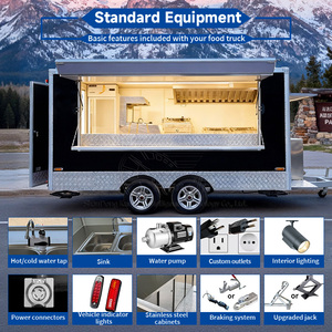 Remolque Comercial Vintage para Comida, Pizza, Hot Dogs, Dulces, Helados, Café, Bocadillos, Papas Fritas, Resistente a la Oxidación, de Fibra de Vidrio - Product Image 4