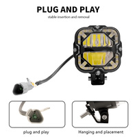 Luz de Trabajo LED de 4 Pulgadas con Certificación E-mark, Blanca o Ámbar, DRL, Universal para Todoterreno, con Luz Alta y Baja