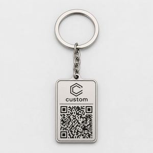Porte-clés personnalisé avec code QR gravé, logo personnalisé, style professionnel, cadeau promotionnel d'entreprise, porte-clés d'entreprise - Product Image 2